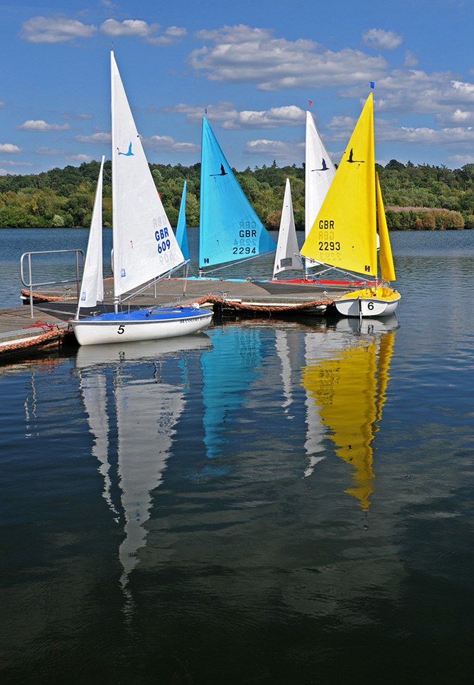 Summer Yachts at Blashford Lakes, Ringwood